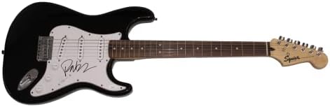 Pat Monahan assinou autógrafo em tamanho real Black Fender Stratocaster Guitarra elétrico com James Spence JSA Autenticação