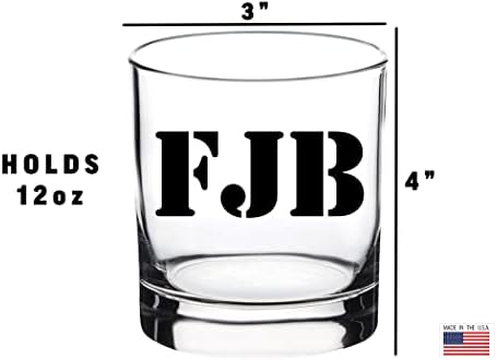Engraçado FJB Republicano Conservador Voo Antigo de Whisky Glass Drinking Cup Presente para ele
