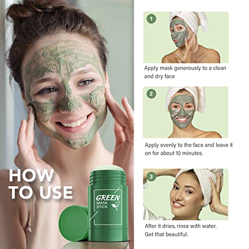 Paradream máscara de chá verde, removedor de cravo para rosto, cuidados com a pele da máscara facial ajuda a limpeza profunda dos poros para todos os tipos de pele homens e mulheres 2pack