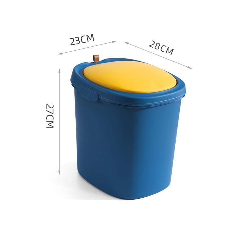 Weershun Press-On latas de latas de latas domésticas tampa de cozinha de cozinha cesta de papel com tampa de lixo criativo tubo de lixo