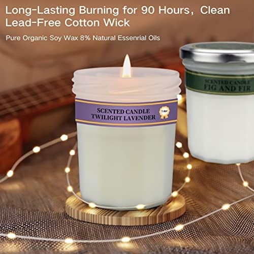 4 Pacote de velas para perfumadas em casa, velas de aromaterapia Presente para mulheres, 30 onças de 210 horas de duração