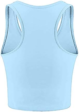 Tampa da colheita de treino de algodão feminino próximo para mulheres Racerback Basic Yoga Tops Tops de ginástica sem mangas Camisas de 6 pacote