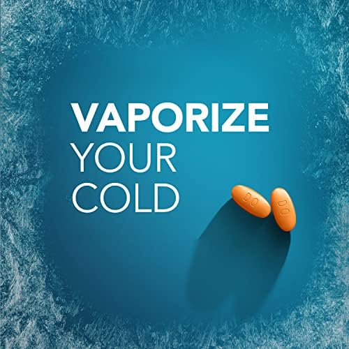Vicks Dayquil Vapapool resfriado e gripe + medicamento para congestionamento, alívio de 9-símeros de força máxima sem drowsy para febre, dor de garganta, congestão no peito, nariz entupido, congestão nasal, tosse, 24 sapatos