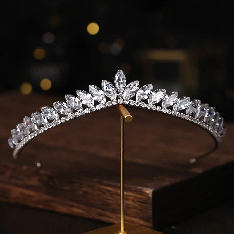 Houkai Jiamei Crystal Rhinestone Crown Acessórios de casamento Tiara Tiara Princesa Princesa Crown