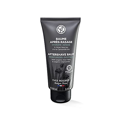 Yves Rocher Shaving Foam, Balm Aftershave e Face & Short Beard Care for Men With Aloe Vera e Chamomille