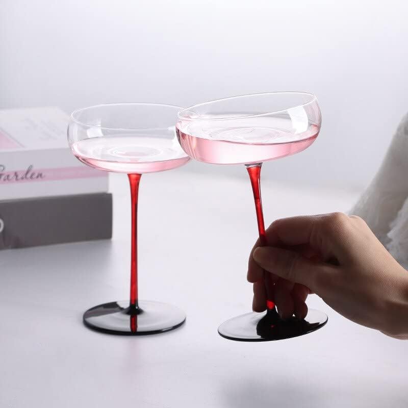 Razzum Glass Wine Glass Crystal Glass Red e Black Cocktail Glass Champagne Goble