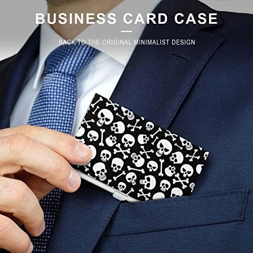 Ossos e crânios Id Business Card Titulares Organizador de caixa de proteção Glamshell para homens Mulheres