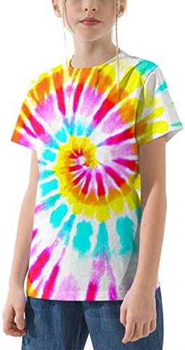 Gauekay Boys Girls 3D Shirts Novidades de Tre-shirt Crewneck Summer Summer Short Manve Top Tees por 6-16 anos