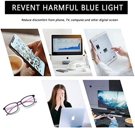 LJCZKA Blue Light Blocking Glasses for Men Men Men Gaming TV Clear Lens Anti -Blue Ray óculos