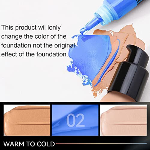 Kaynest Blue Liquid Foundation, Fundação Misturando Pigmentos ao Underno Natural, Fundação líquida líquida de seda duradoura