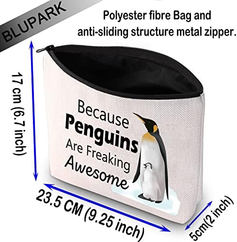 BLUPARK Funny Penguins Makeup Bag Penguins Amante Presente Penguins Are Freaking Awesome Sea Animal Cosmetic Saco