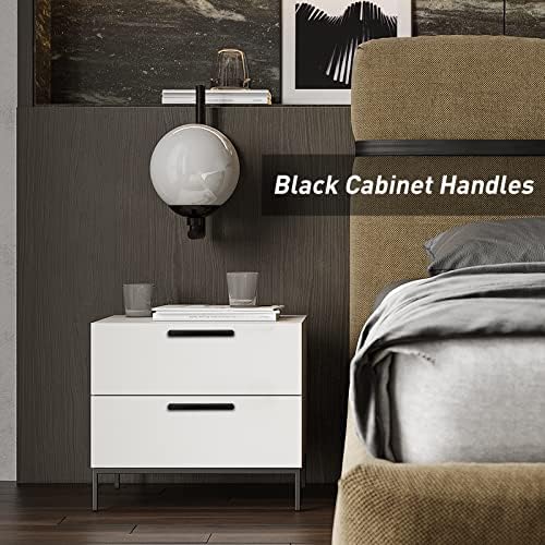 O armário preto de Leulan puxa alças de armário de cozinha de 5 polegadas 10 pacote de pacote de gabinete preto puxadores de gaveta preta para cozinha