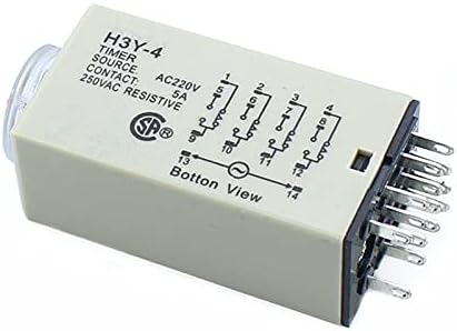 WTUKMO H3Y-4 0-5m Power OnTime Atrask Timer DPDT 14PINS H3Y-4 DC12V DC24V AC110V AC220V