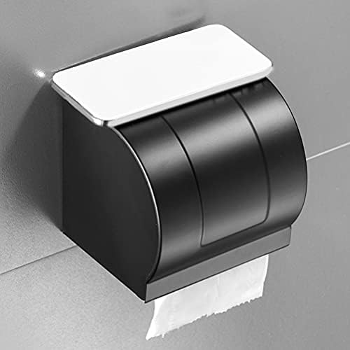 Distribuidor de tecido de decoração preta Doitool Dispensadores de tecido do banheiro da parede Dispensadores de tecido de aço inoxidável Caixa de lapidação de lapidação de lenços de papel pendurado para banheiro de papel higiênico de papel toalha