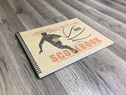 Livro de pontuação de basquete perfeito com regras e instruções de pontuação: lado a lado. Pontuação de serviço pesado