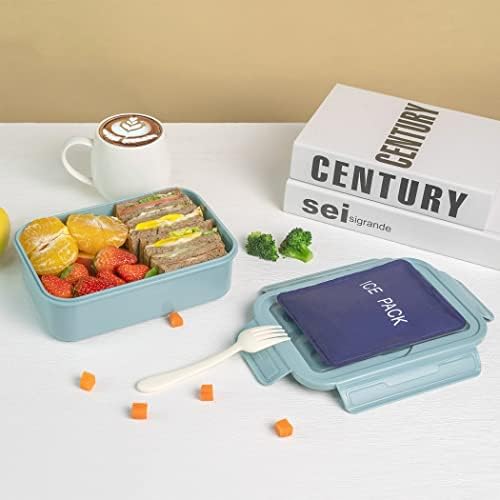 Bento Box Lunch Box, caixa de bento de 37 onças para adultos crianças com lancheira isolada de 6 litros de 6 litros, com utensílios