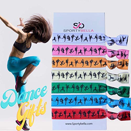Cabelos de dança - Meninas da dança acessórios para cabelos - elastices de dança arco -íris, presentes para recitais
