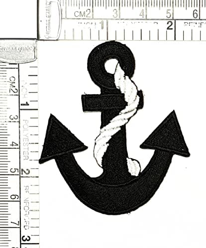 Kleenplus 3pcs. Patch de âncora preta desenho animado infantil adesivos artesanato artes de costura reparo de ferro