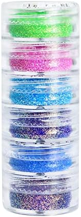 Unha sólida pó de arco -íris colorida prego em pó multi espelhowder tinta unha glitter pó de pó de pó de unha pigmento prego