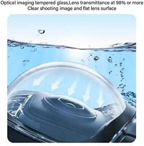 Caixa de mergulho FECAMOS, transmissão de alta luz transparente Câmera de revestimento hidrofóbico espesso grosso Shell de