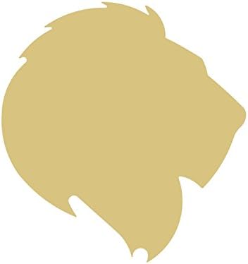 Lion Head Cutout inacabado Animal de madeira zoológico