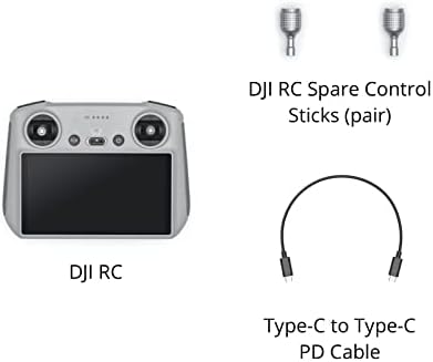 DJI RC - Controlador remoto para DJI Mini 3/DJI Mini 3 Pro/Dji Mavic 3 Classic/Dji Mavic 3/DJI Mavic 3 CINE/DJI AIR 2S, corpo leve, tela de FHD, bateria de 4HR, transmissão o3+