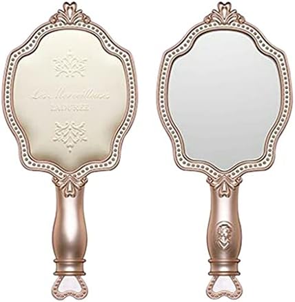 Eyhlkm Girls Cosmético Vintage Vantagem Espelho Princesa Mini Maquiagem Hand Menina Minze Mandeira Minâmica Presente Para