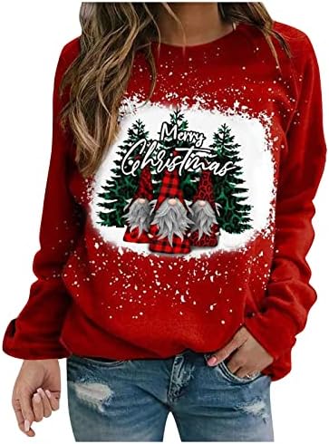 Trebin the conforty Sweatshirt Bobet, senhoras moda casual natal de Natal de manga longa o pescoço pulôver