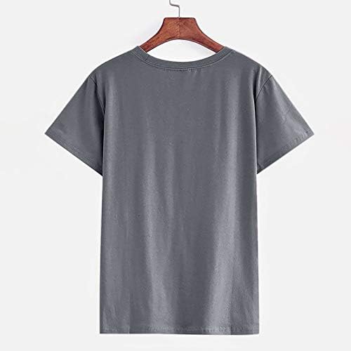 Camisetas de Páscoa CGGMVCG para mulheres camisa para mulheres impressão de Páscoa o pescoço camisa de moda ao ar livre camisa de