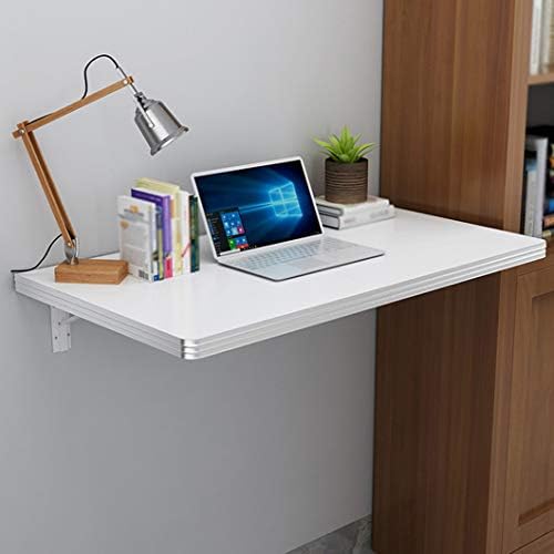 Mesa de folha de parede, mesa de laptop flutuante dobrável, mesa suspensa de economia de espaço para estudo, quarto, banheiro,