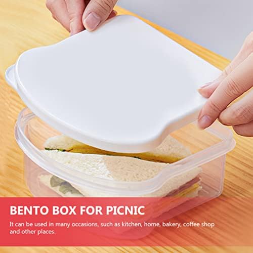 Zerodeko 2pcs caixa bento caixa de plástico reutilizável caixa de almoço recipientes de almoço empilhável bento caixa de