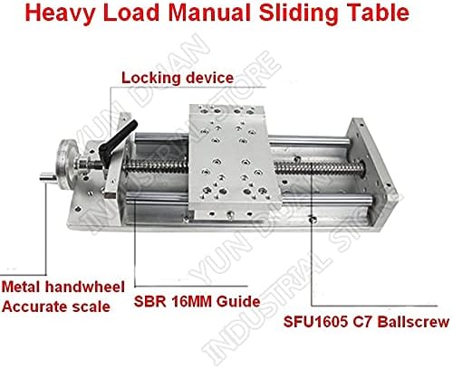 Screado de 600 mm Manual de carga pesada Manual de moagem para deslizamento deslizante Slide linear SFU1605 C7 Plataforma