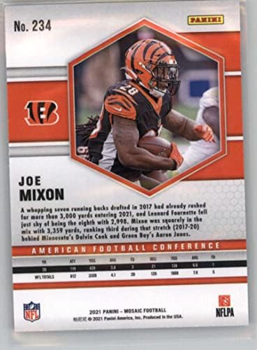 2021 Panini Mosaic 234 Joe Mixon Cincinnati Bengals NFL Football Trading Card