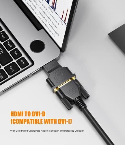 Adaptador feminino HDMI Adaptador Feminino DVI Bidirecional DVI Porta Conversor, adaptador masculino 1080p DVI-I para HDMI compatível com HDTV, PS, DVD, Xbox, PC, TV, TV, PS5, Nintendo, Ray Azul, Switch, Projector