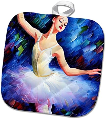Arte digital de balé 3drose - menina de bailarina legal. A arte da dança. - Potholders