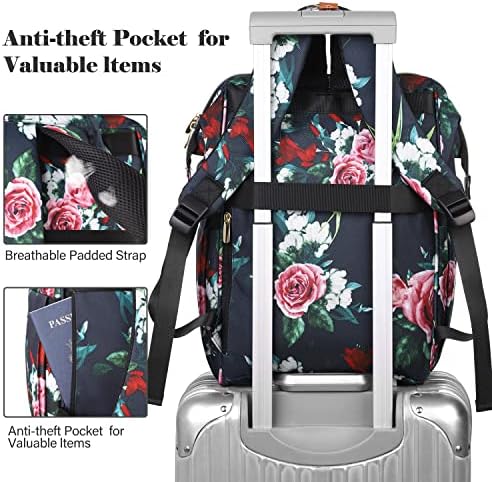 Mochila de viagem Momuvo para mochila laptop feminino 15,6 polegadas, bolsa de trabalho de mochila escolar Bolsa de trabalho Girls