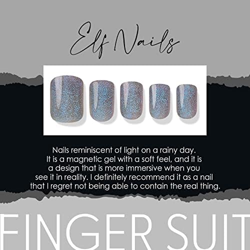 Caixão de Finger Suit de traje de dedo 40pcs, unhas falsas quadradas para mulheres projetadas para os dedos, as unhas falsas mais