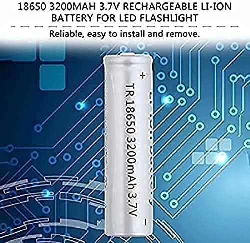 Knoxs 186 50 Bateria de íons de li-íons de baixa descarga recarregável 3,7mAh Botão de grande capacidade Bateria 3200mAh para lanterna
