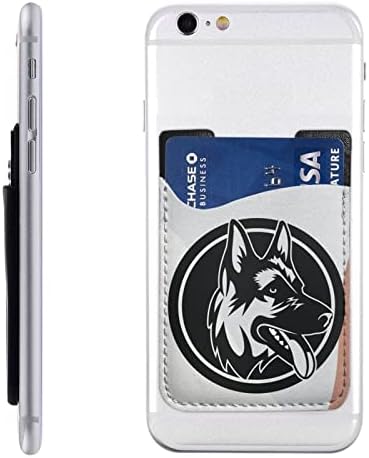 Cão gagaduck cão alemão pastor adesivo telefone de bolso de bolso bole na carteira de carteira com carteira de crédito titular de cartão de crédito compatível com a maioria dos smartphones