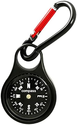 Keychain Survival Compass portátil Bússola de caminhada com carabiner mini bússola de navegação para camping ao ar livre caçando