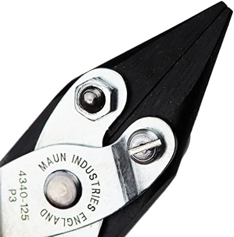 Maun 4340-125 Snipe Nariz Plier com mandíbulas lisas, prata, 125 mm/5