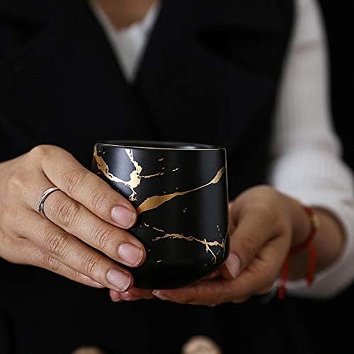 Lkyboa imitação de mármore cerâmica kung fu bule 700ml com bandeja um pote e quatro xícaras de kung fu cupo de chá de chá de viagem artesanal
