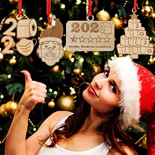 2020-Christmas-Or-Quantina 4 PCs Papel higiênico Máscara Face Face Decorações de Natal Decoração de Diy Crafts Para Presente para Casa ao ar livre para mulheres para mulheres Crianças