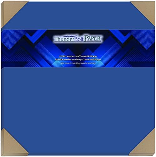 25 Bright Royal Blue Color 65# Tampa/Cartão Folhas de papel 12 x 12 polegadas Scrapbook Tamanho da capa do álbum - 65 lb/libra Carteira leve - Cardstock - Qualidade Superfície de papel lisa