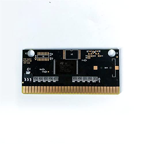 Aditi Mega Turrican - USA Label Flashkit MD Electroless Gold PCB Card para Sega Genesis Megadrive Console