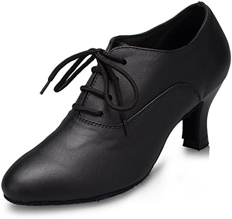 Sapatos de dança latina de Hiposeus para mulheres com laço de dedo fechado Salas de dança de tango de salão de salão de baile salto