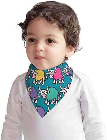 Babadores de bebê de algodão augenstern estúpido vaca engraçada arco -íris baby bandana babador de dentição