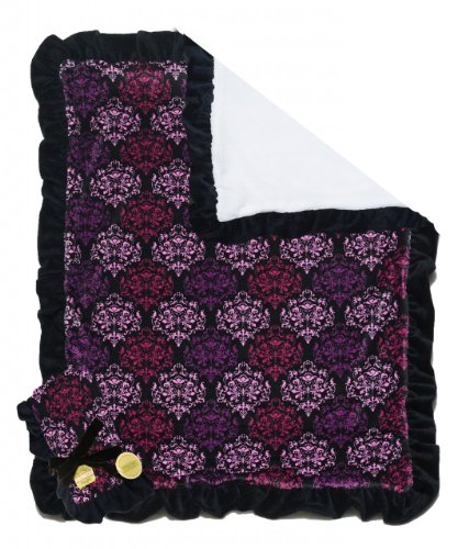 Kivelli Baby Couture Plush Mia Damask Minky Cobertores - cheios ou viagens