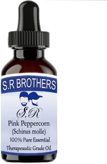S.R Irmãos Pimenta -pimenta rosa puro e natural de grau de óleo essencial de grau essencial com conta -gotas 50ml