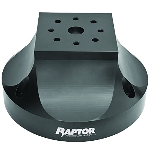 Riser Raptor RWP-224 Riser de fixação para adaptador universal RWP-223, 10,150 Círculo de parafuso, 11,95 diâmetro, 6 altura, alumínio, 7075 alumínio, revestimento, corte, ângulo de corte, flauta